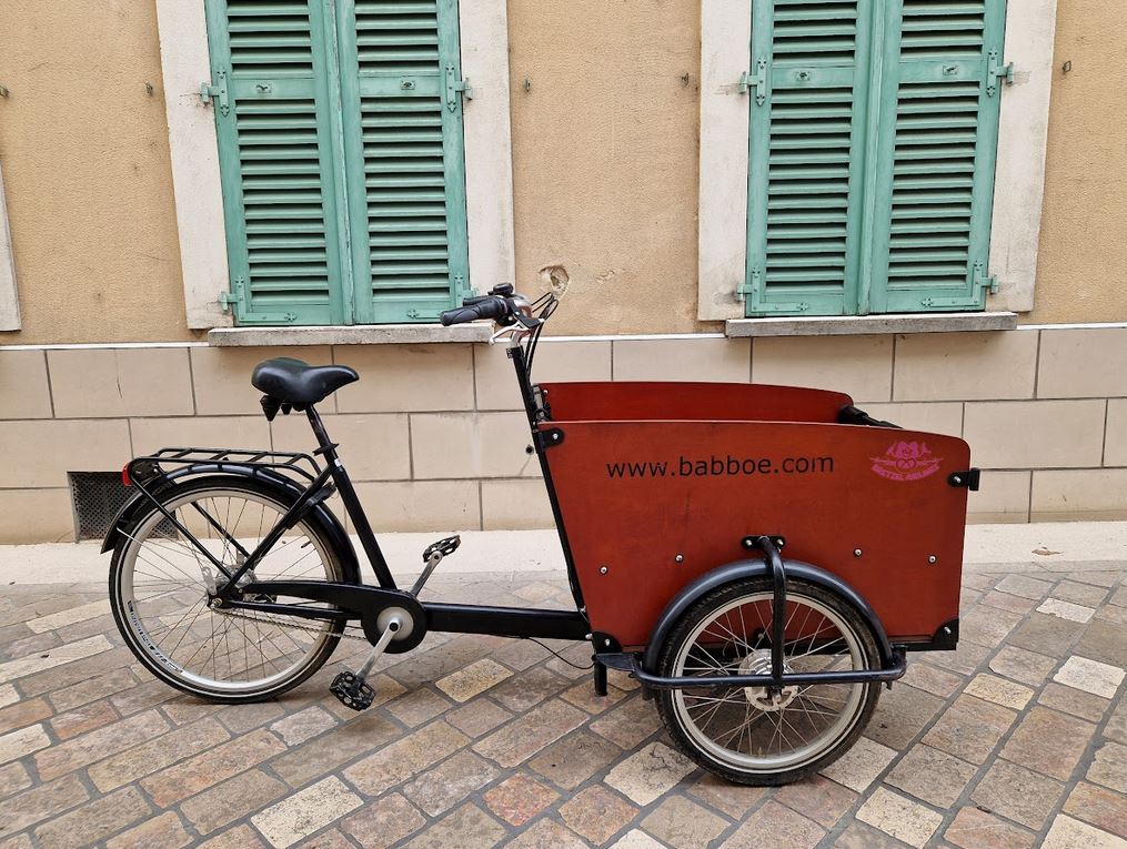 Vélo cargo triporteur Babboe Big éligible aux aides de la région IDF