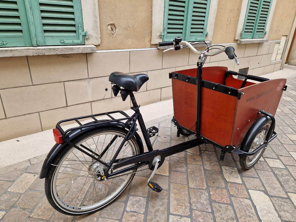 Vélo cargo triporteur Babboe Big éligible aux aides de la région IDF