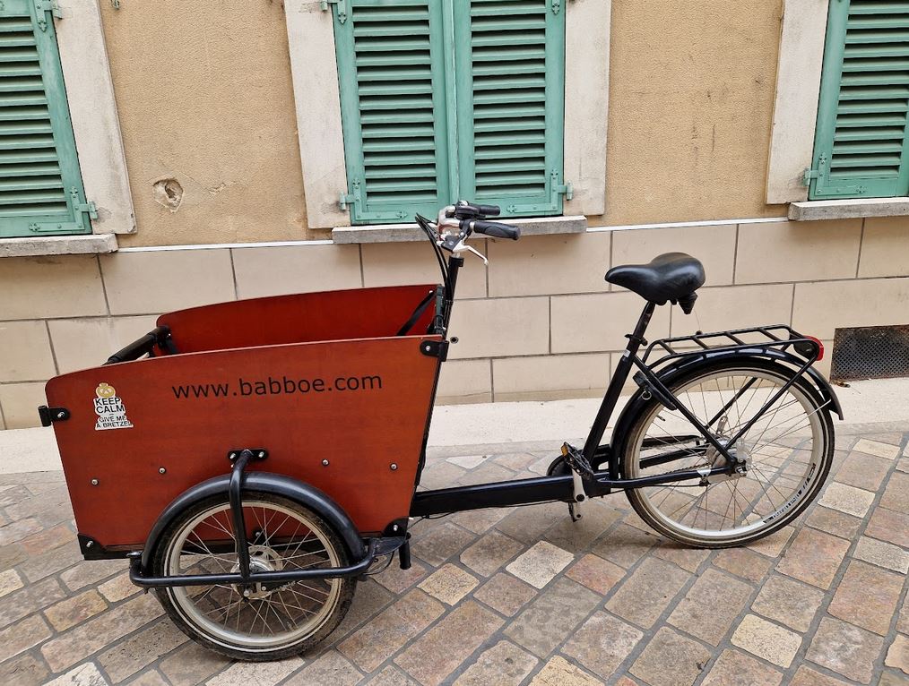 Vélo cargo triporteur Babboe Big éligible aux aides de la région IDF