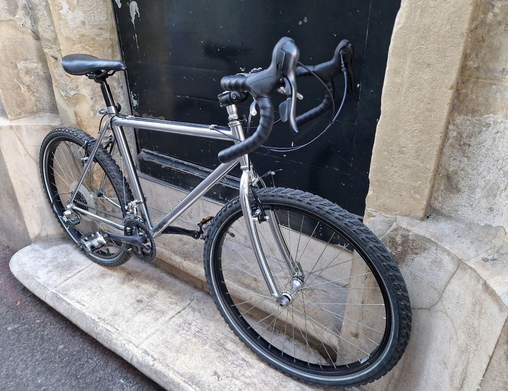 Randonneuse gravel chromée reconditionnée